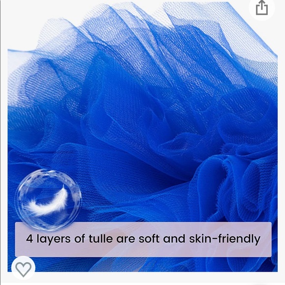 Simplicity Little Girl's 4 Layers Tulle Tutu Skirt, Royal Blue, 2-8 Years - Picture 5 of 11